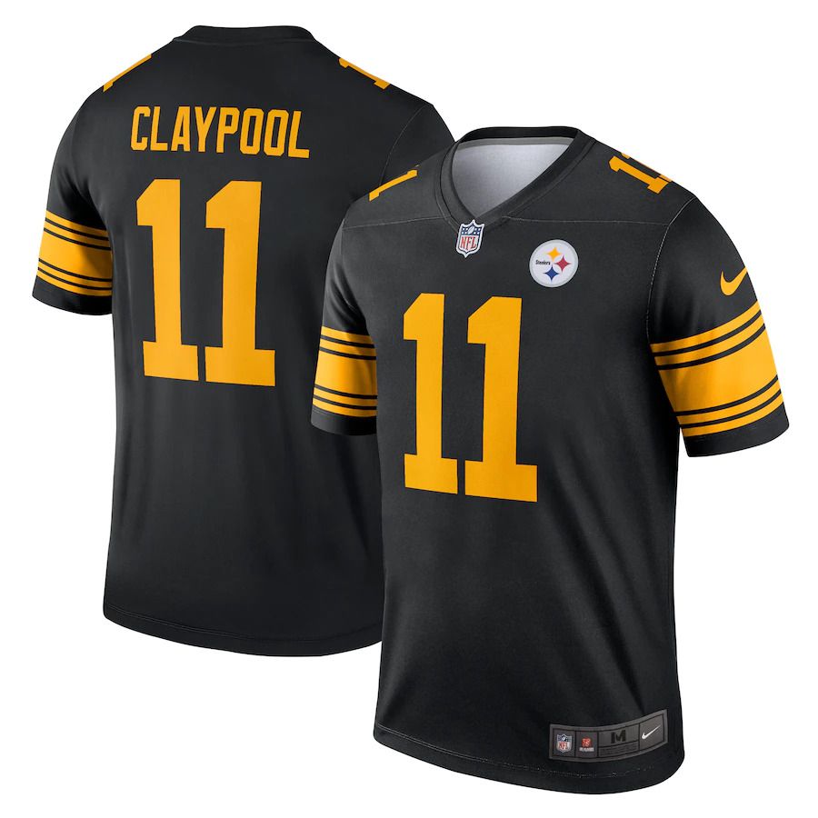 Men Pittsburgh Steelers 11 Chase Claypool Nike Black Alternate Legend NFL Jersey